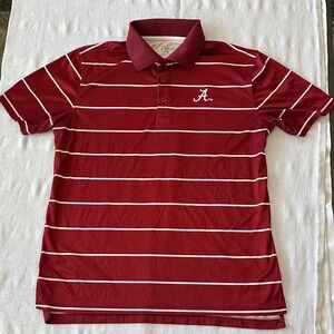 Crimson Striped Polo Shirt